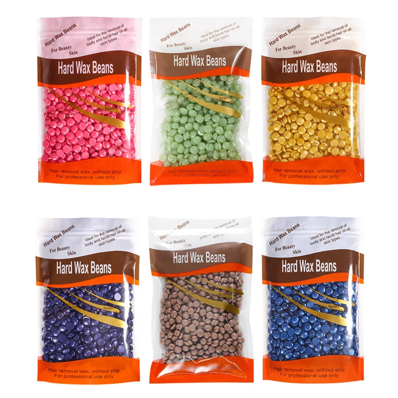 Depilatory Hard Wax Beans for Body Hair Removal - Painless Hot Wax