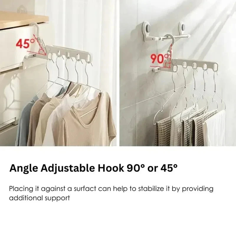 Portable Foldable 5-Hole Clothes Hanger Outdoor Travel Drying Rack for Camping and Hotel