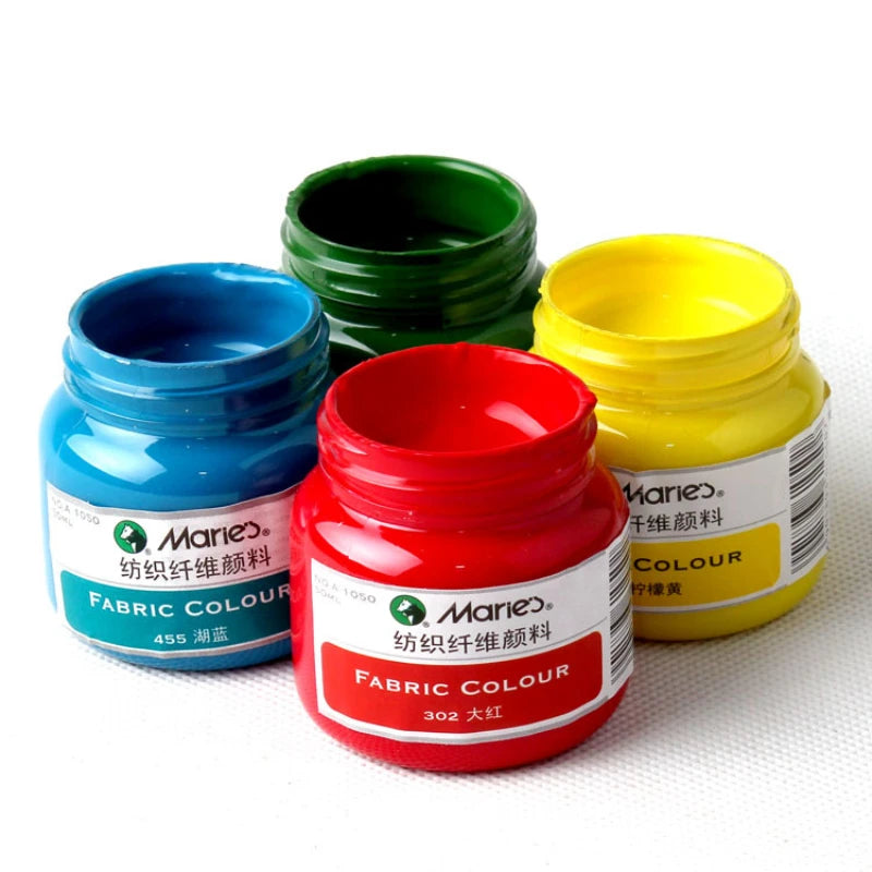 DIY Textile Fiber Paint Set Waterproof Acrylic for Clothes Bags Shoes - Multiple Colors