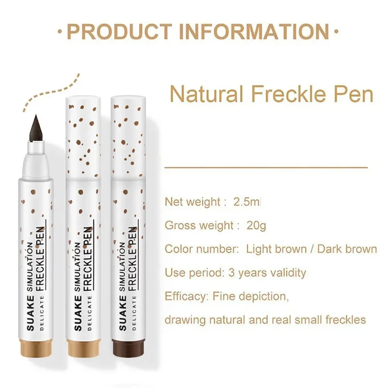 Waterproof Freckle Pen for Natural Fake Spots & Eyeliner - Long-Lasting Makeup Tool