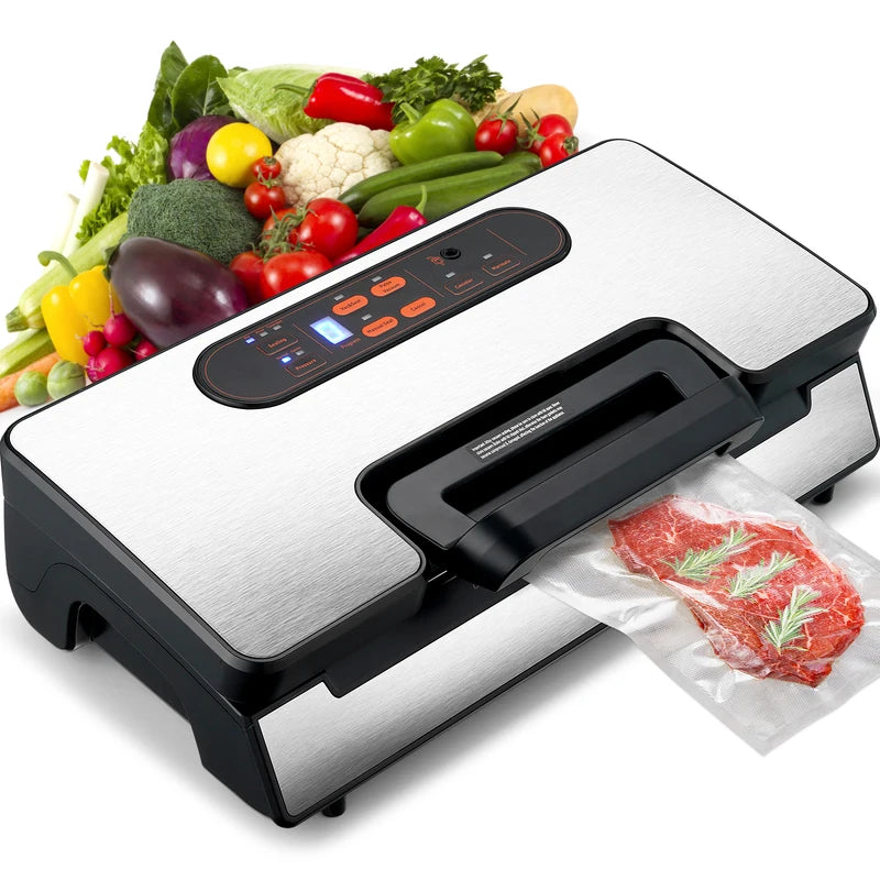 Powerful Vacuum Sealer Machine with 130W & 90Kpa Suction for Food Storage