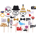 Wedding & Party Photo Props Set - 31 Pieces for Bride and Groom Team Shots