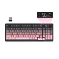 Wireless Gaming Keyboard with Display Screen & Knob - RGB Backlit, Rechargeable, Quiet Membrane Keys