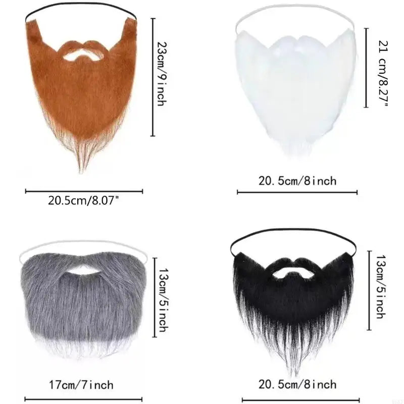 Halloween Fake Beard Set - Funny Disguise Costume Accessories for Parties