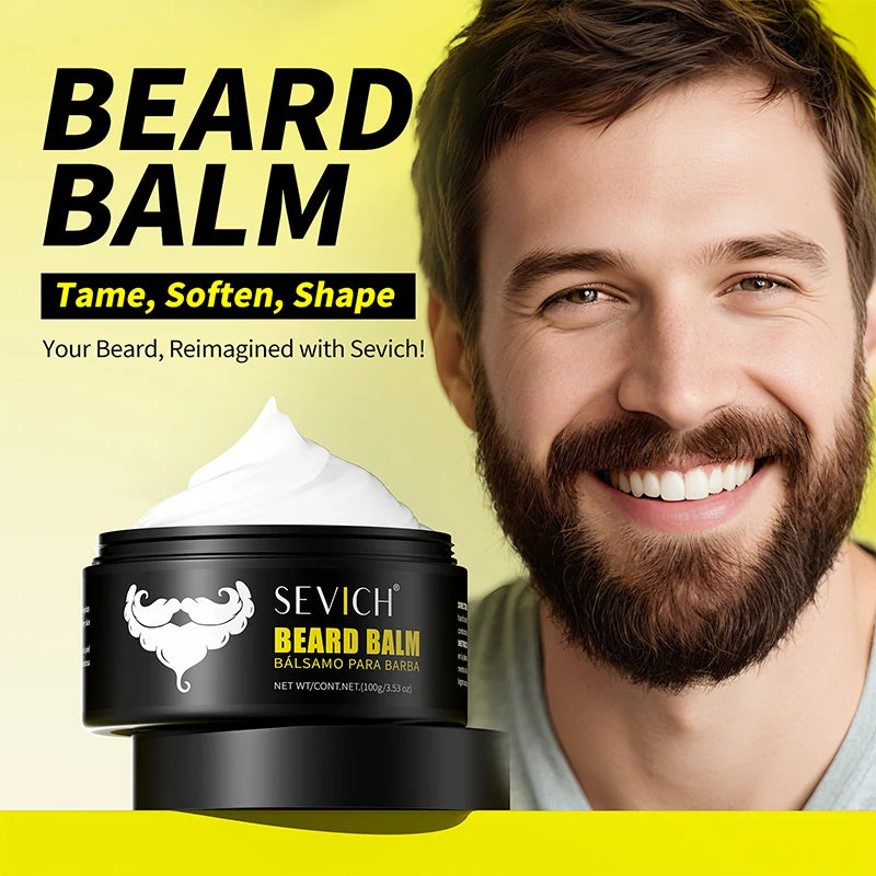 Men's Beard Balm Wax for Growth & Moisturizing - Smoothing & Styling