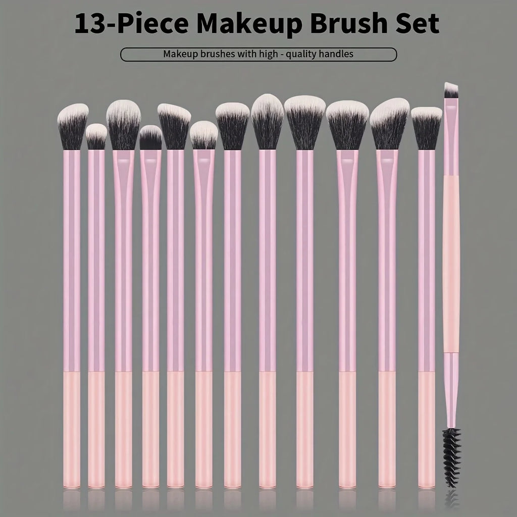 Professional Makeup Brush Set 13 Pcs Face & Eye Brushes for Foundation Concealer Eyeshadow
