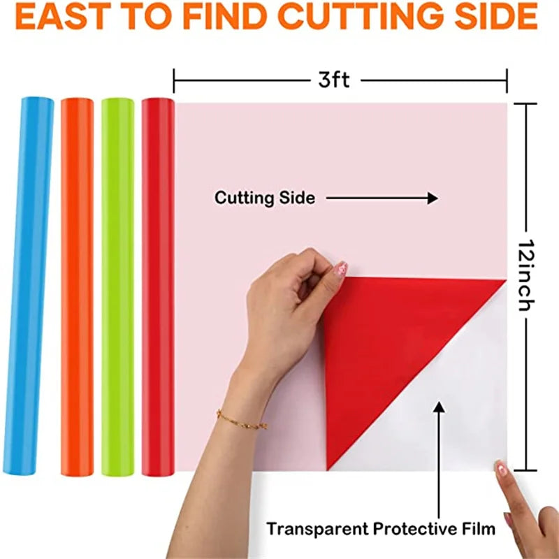 Heat Transfer Vinyl Bundle for T-Shirts - 20/14 Rolls, 12" x 3ft, Vivid Colors