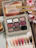 9-Colors Autumn Pattern Gel Nail Polish Set - Vibrant Semi-Solid Colors