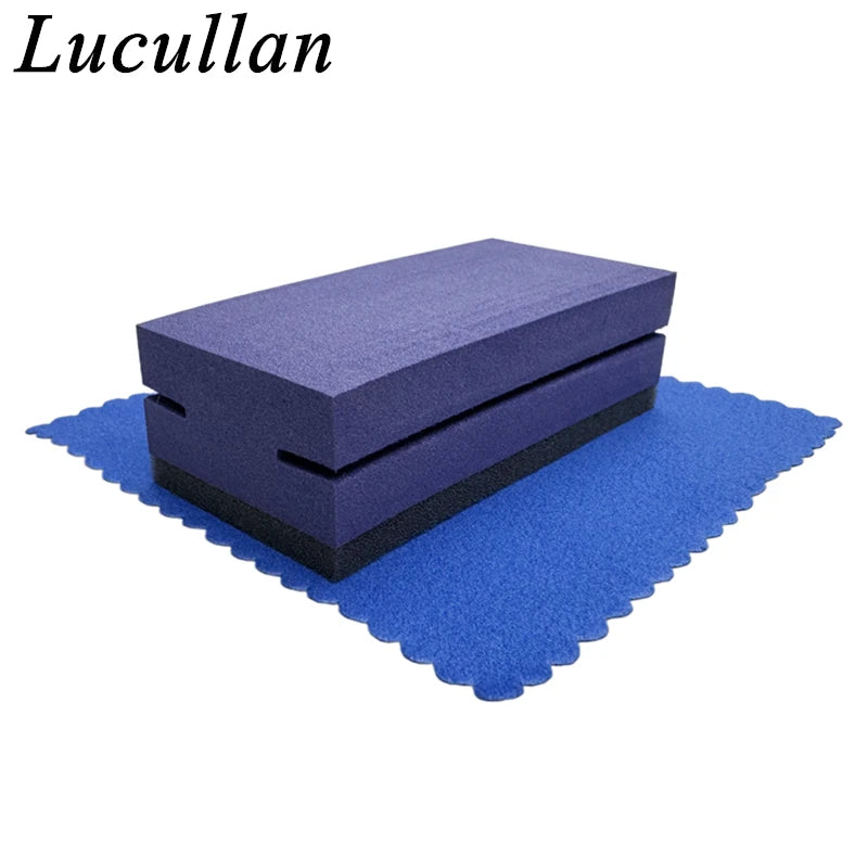 Ceramic Coating Applicator Kit for Cars - Purple, Dark Blue Suede Cloth, Easy Application