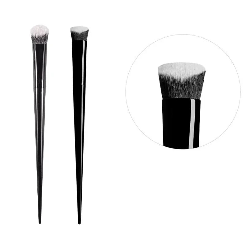Angled Concealer Brush for Face & Under Eye Makeup - Vegan, Multi-Color Handle Options