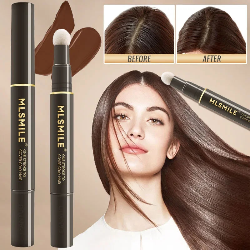 Temporary Hair Color Pen for Gray Root Coverage - Liquid Hair Dye Stick
