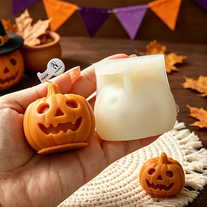Halloween Ghost Pumpkin Silicone Mold for DIY Candle Soap Resin & Home Decor