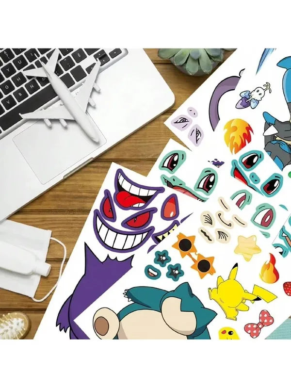 Puzzle Sticker Set for Phone Laptop Luggage Skateboard Kids Gift - 6/12 Sheets