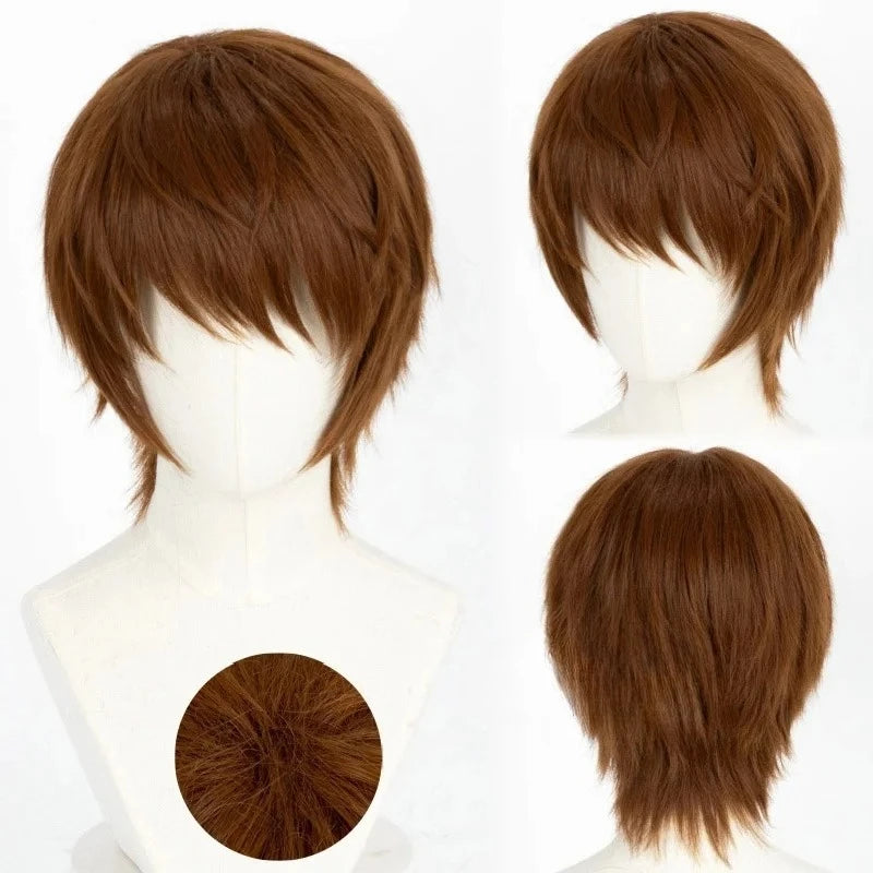 Light Yagami Cosplay Wig - Anime Death Note Light Brown Hair for Halloween & Costumes