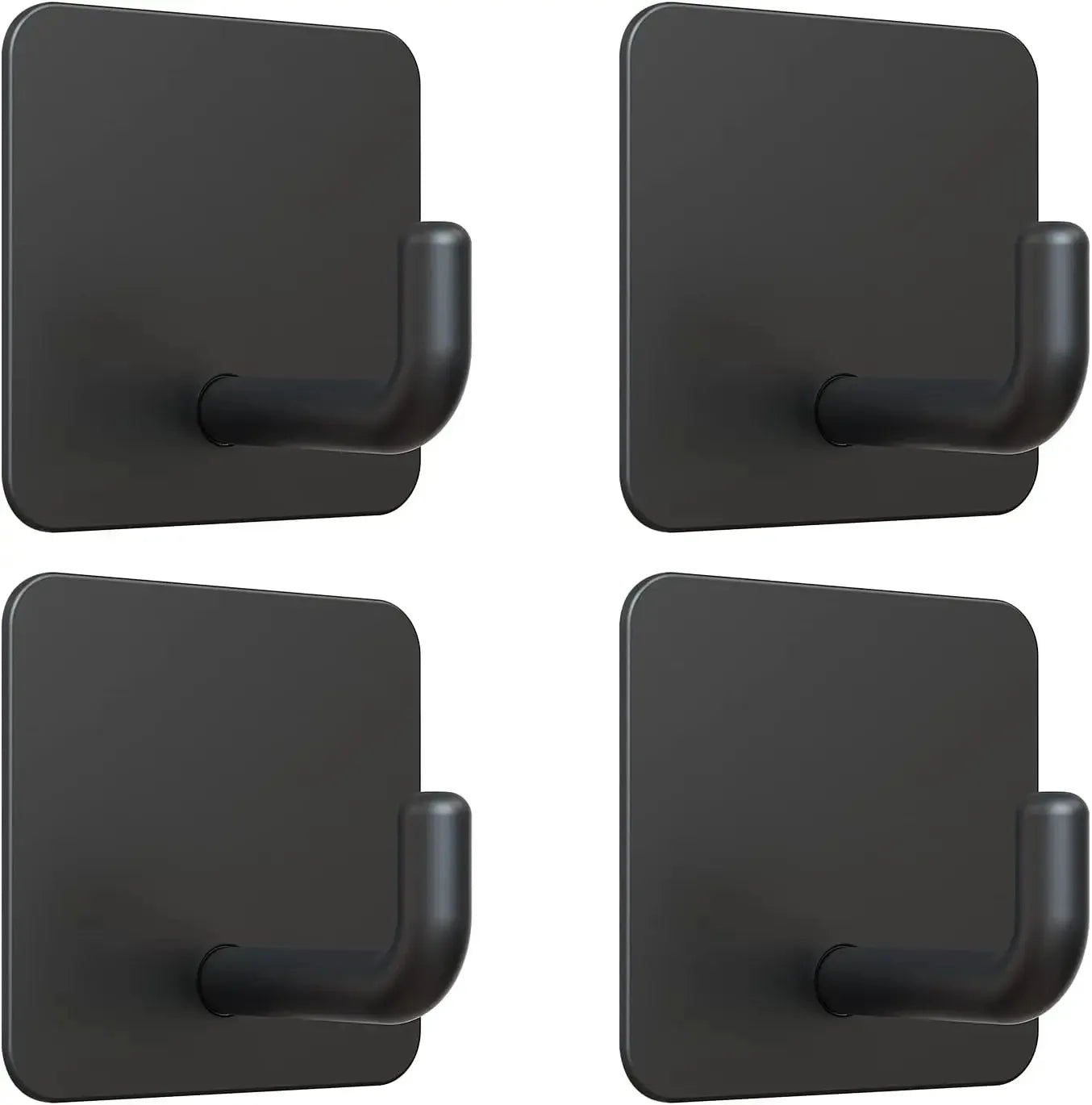 4PCS Stainless Steel Wall Mount Hooks Self-Adhesive Key Towel Jacket Bag Rack