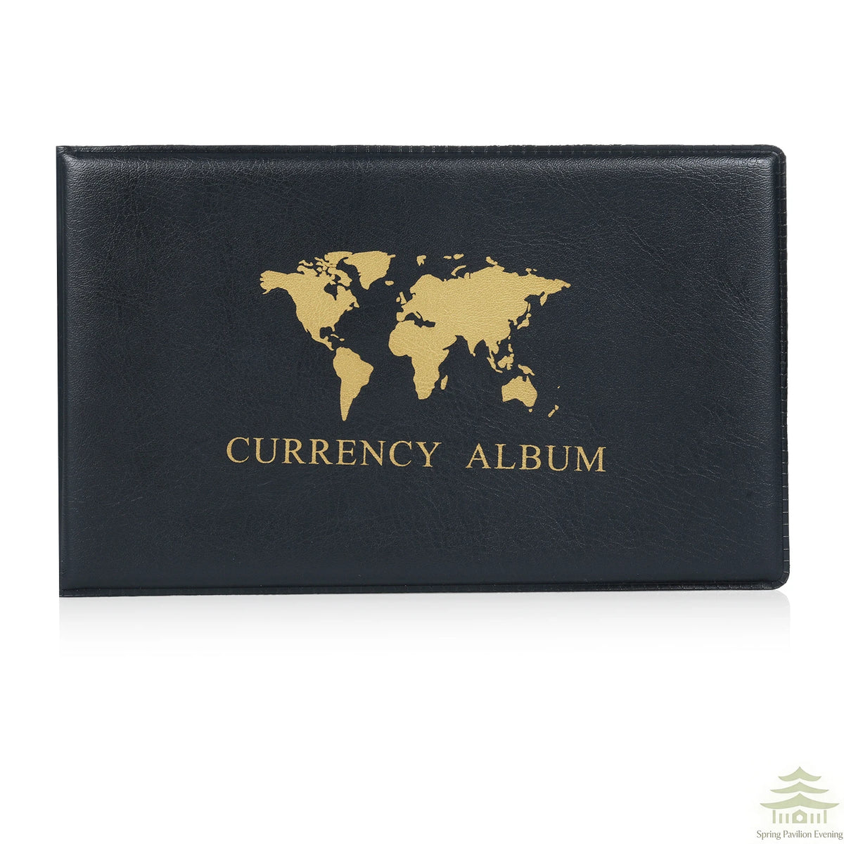 40-Pocket Currency Collecting Album with Clear Bill Holders - PU Leather Storage Book