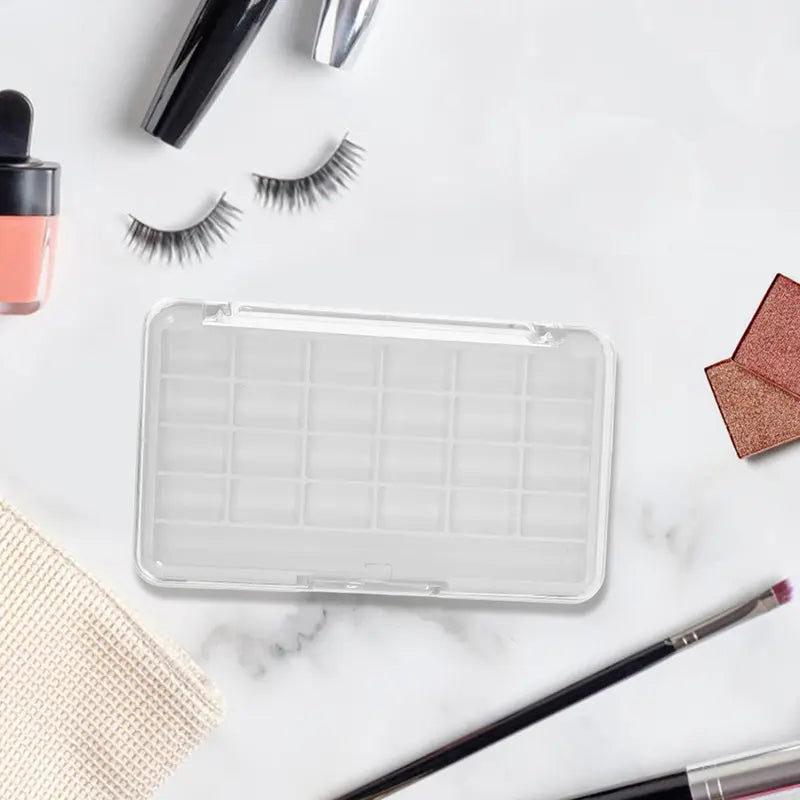 Refillable Eyeshadow Palette Organizer 24-Grid Makeup Storage Case - Travel Friendly