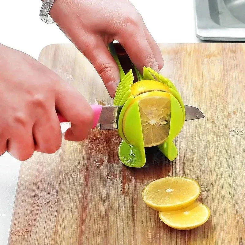 Kitchen Fruit Slicer for Citrus Tomatoes & Onion - Stainless Steel Handheld Tool