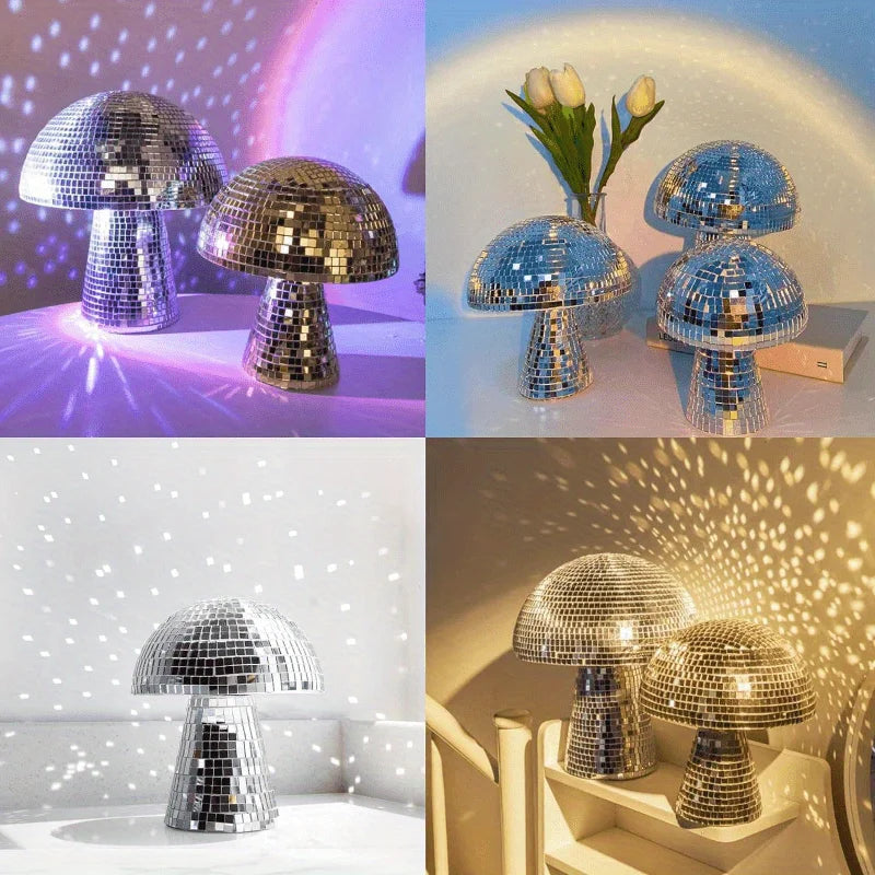 Reflective Mushroom Disco Ball Ornament for Bar Decoration - Cozy Life Home
