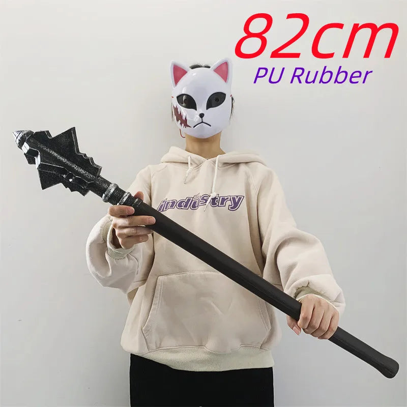 Halloween Cosplay Weapon Set - Warrior Hammer Axe Sword with Safe PU Rubber Material