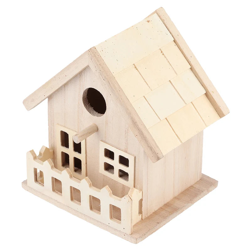 Outdoor Wooden Bird House Nests for Parrots & Small Birds - Hanging Breeding Box