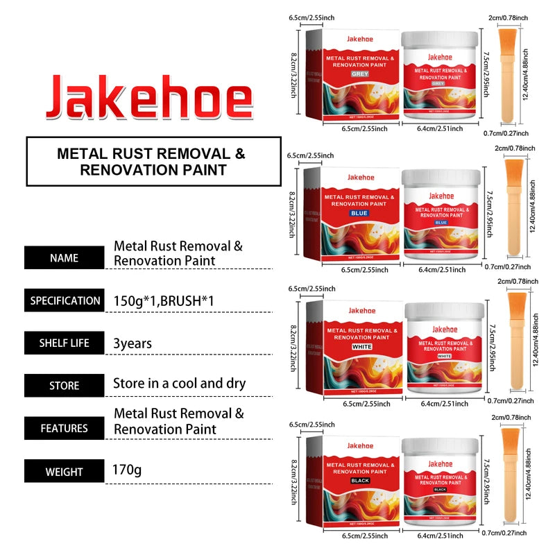 Water-Based Metal Anti-Rust Paint - Waterproof, Rust-Proof Primer for Metal Surfaces