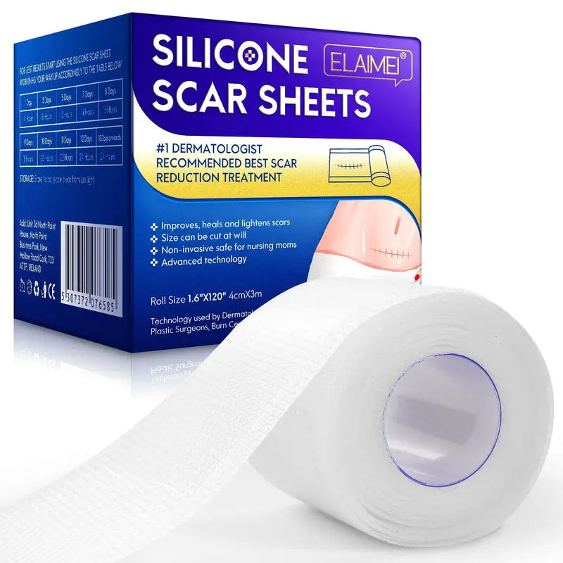 Silicone Scar Sheets 1/2 Roll 4cm x 3m - Dermatologist Recommended Healing