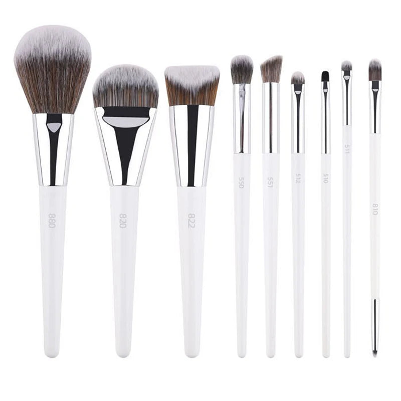 14pcs Makeup Brush Set with Powder Blush Highlight Concealer Eyebrow Tools - Multiple Handle Colors