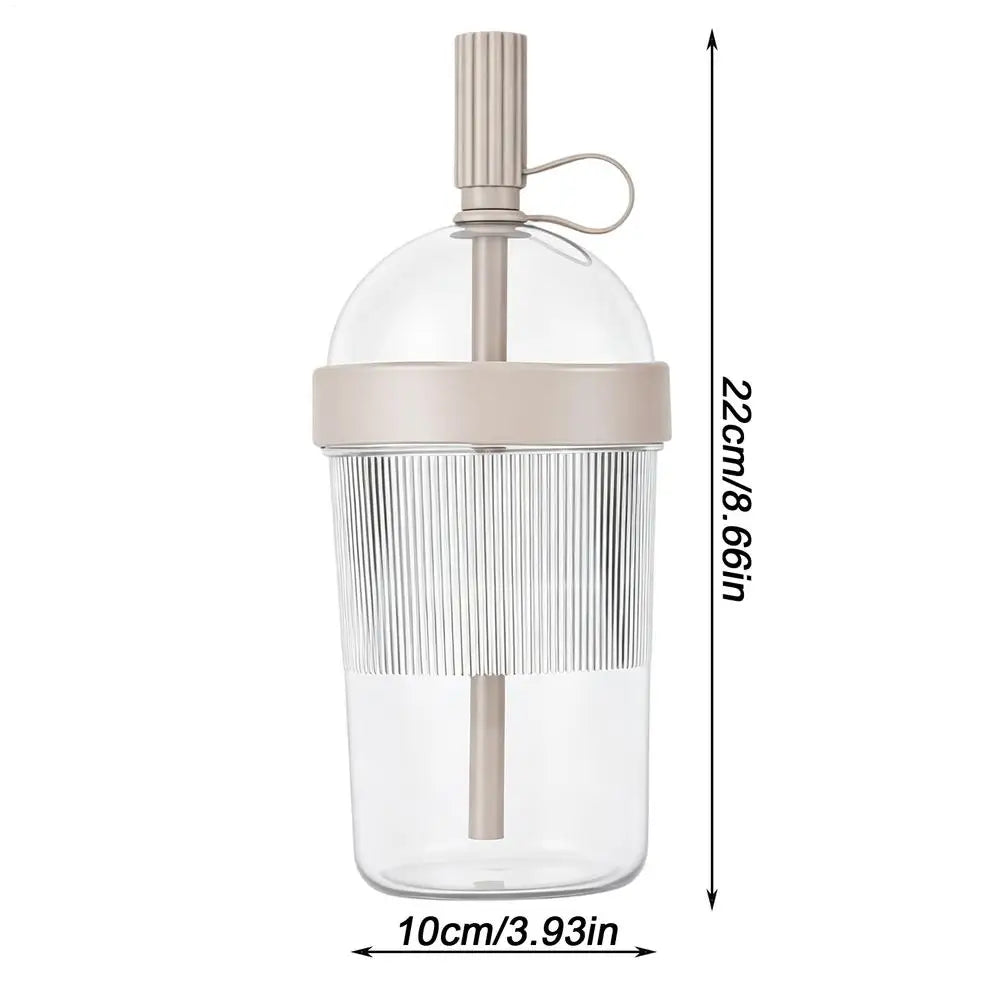 Reusable 17oz Coffee Mug with Lids for Travel and Home - Bubble Tea Style