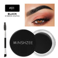 Waterproof Eyebrow Pomade with Brush - Quick Dry, Sweat & Water Resistant, Non-Breaking Brown & Light Brown Shades