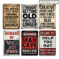 Retro Wooden Signs 6-Piece Wall Art Decor Set for Home & Outdoor