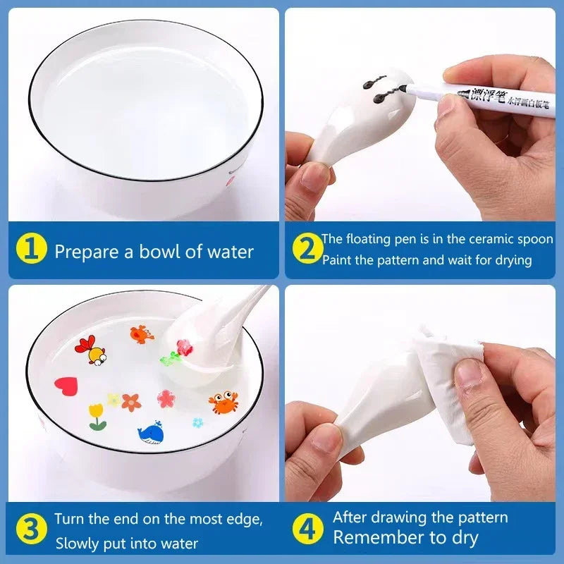 Colorful Water Painting Pen Set Floating Ink Water Pens for Kids Montessori Education