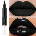 Black Matte Double-Ended Lipstick Set Waterproof Long Wear Lip Coat