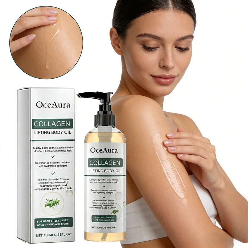 Collagen Firming Body Oil with Rosemary - Hydrating Skin Tightening Moisturizer 100ml
