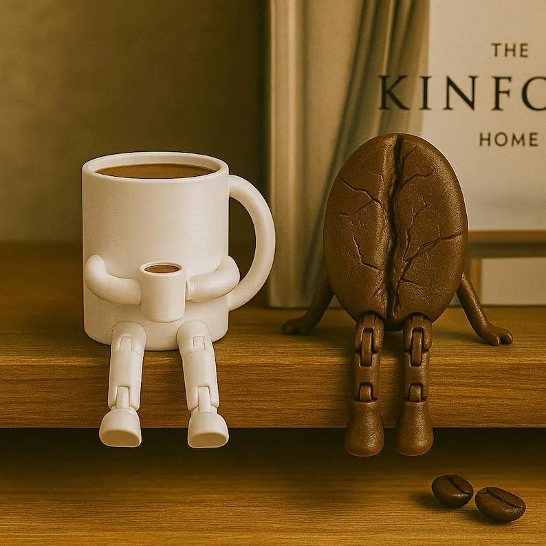 Coffee Decor for Coffee Bars and Corners - Coffee Mug & Bean Accents