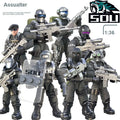 Military Soldiers Building Blocks Set - WW2 Army Combat Figures, Interlocking Bricks for Kids