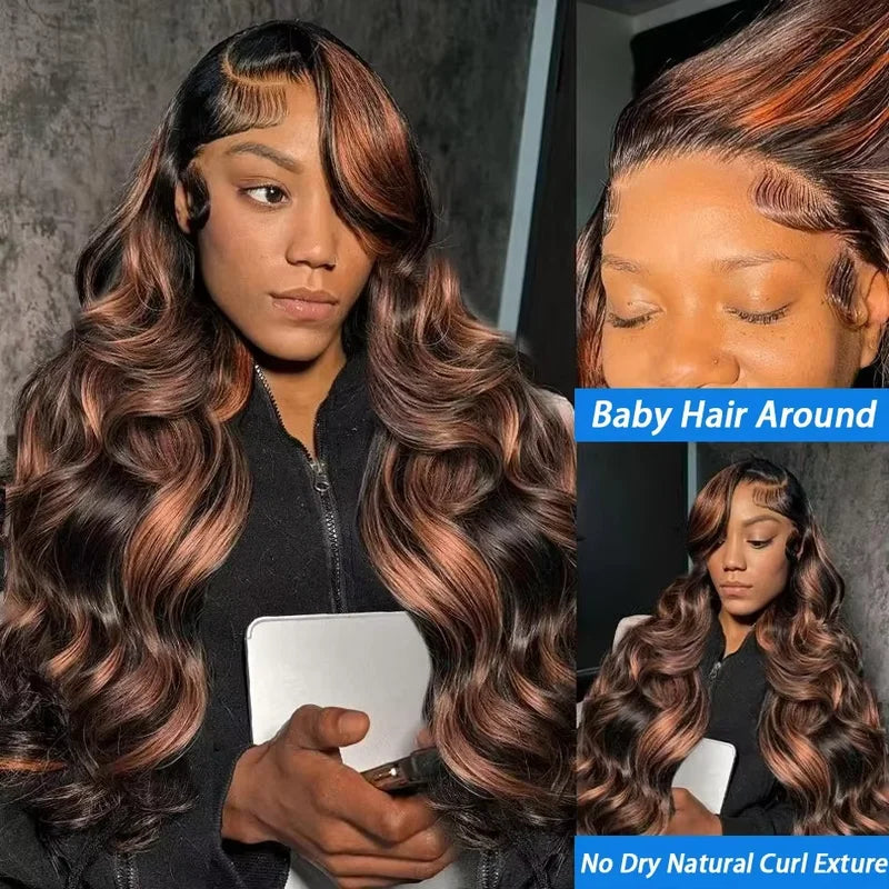 Deep Wave Human Hair Wig 13x4 HD Lace Front 30-36 Inch 250% Density - Natural Look