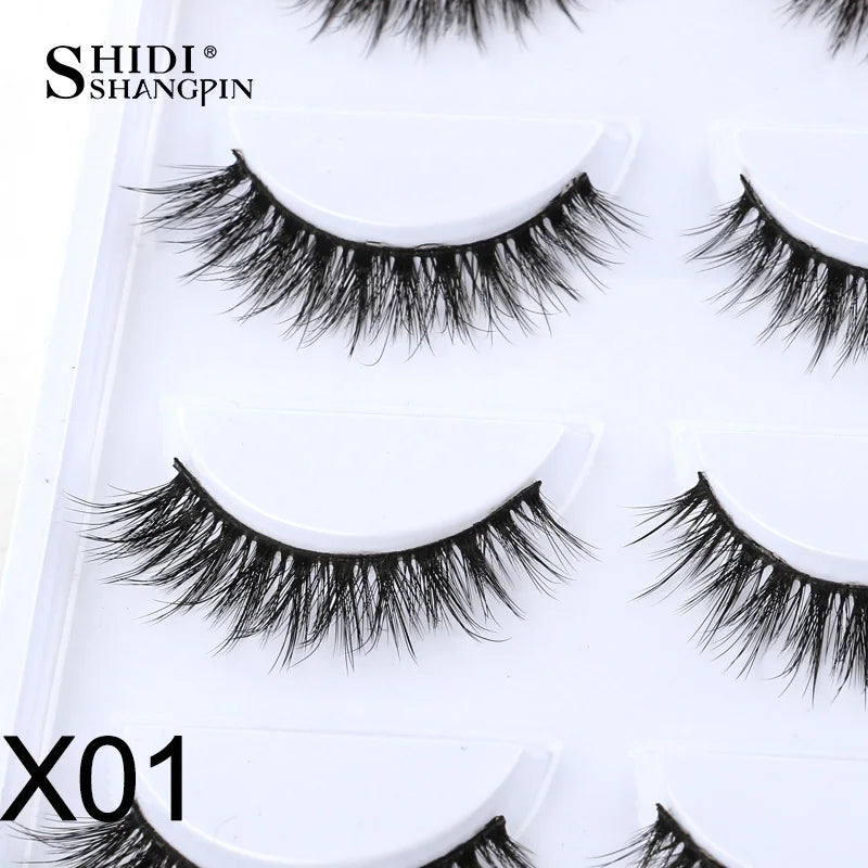 Bulk False Mink Eyelashes Set - Fluffy Natural Volume & Wispy Styles