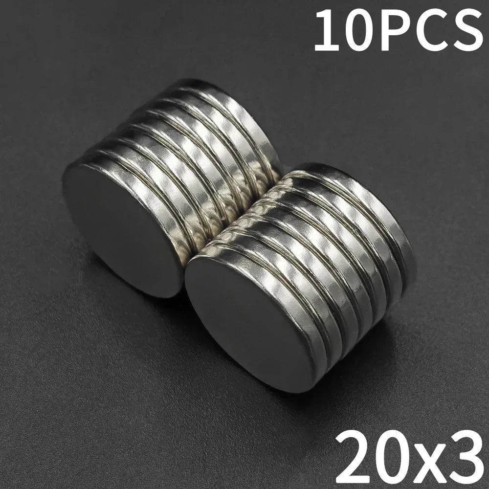 Magnetic Disc Set 20x3mm - Small Round Permanent Magnets for DIY, Craft & Science