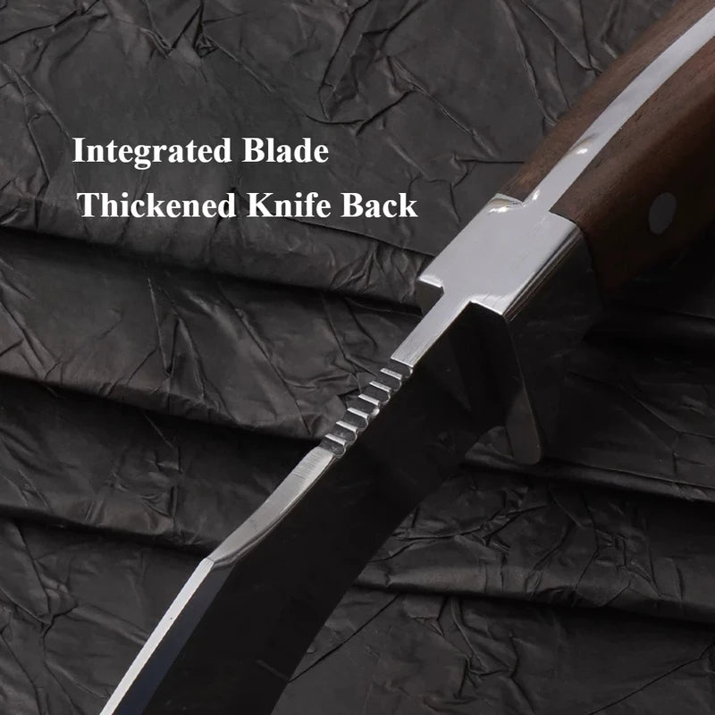 Boning Knife - Stainless Steel Meat Knife with Wood Handle, High Hardness, Sharp Butcher's Knife