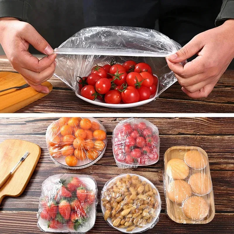 Reusable Food Cover Sets - Elastic Plastic Wraps for Bowls and Containers
