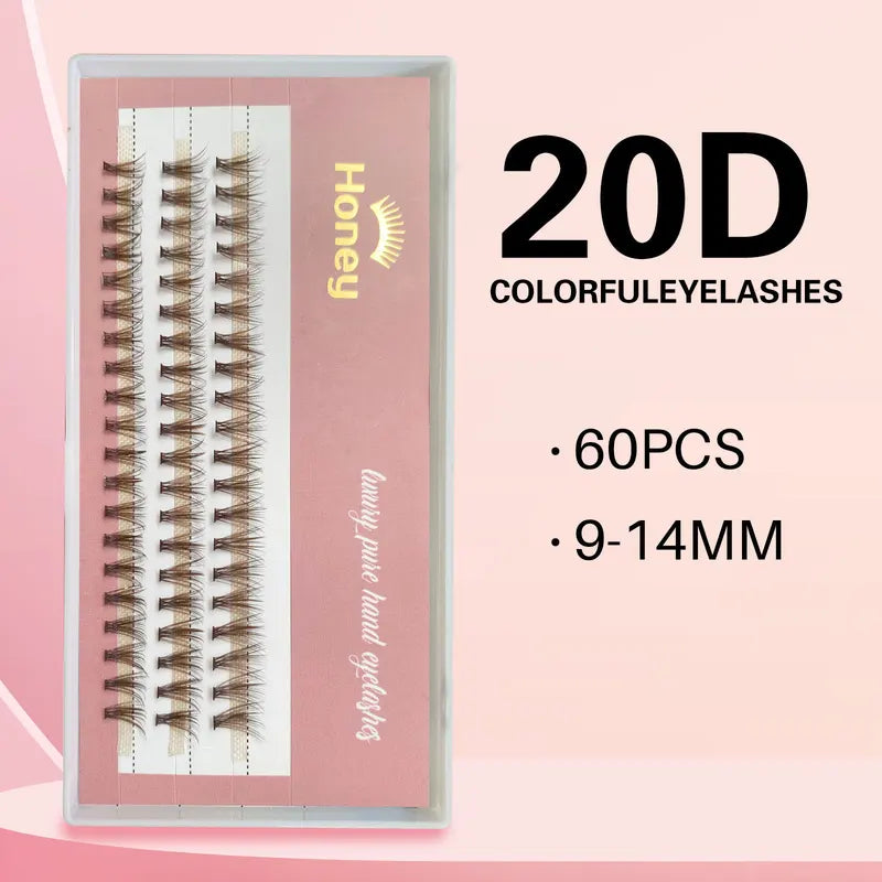 Honey Eyelash Cluster Lashes 20P Volume Fans DIY False Eyelashes
