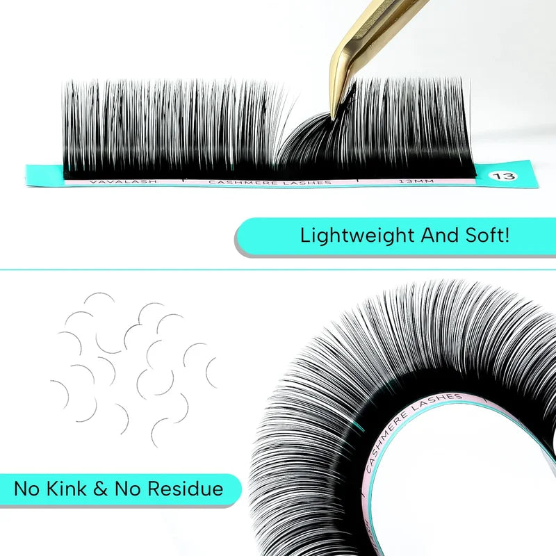 Eyelash Extension Lashes Set - Cashmere Volume & Classic, Multiple Curl & Length Options