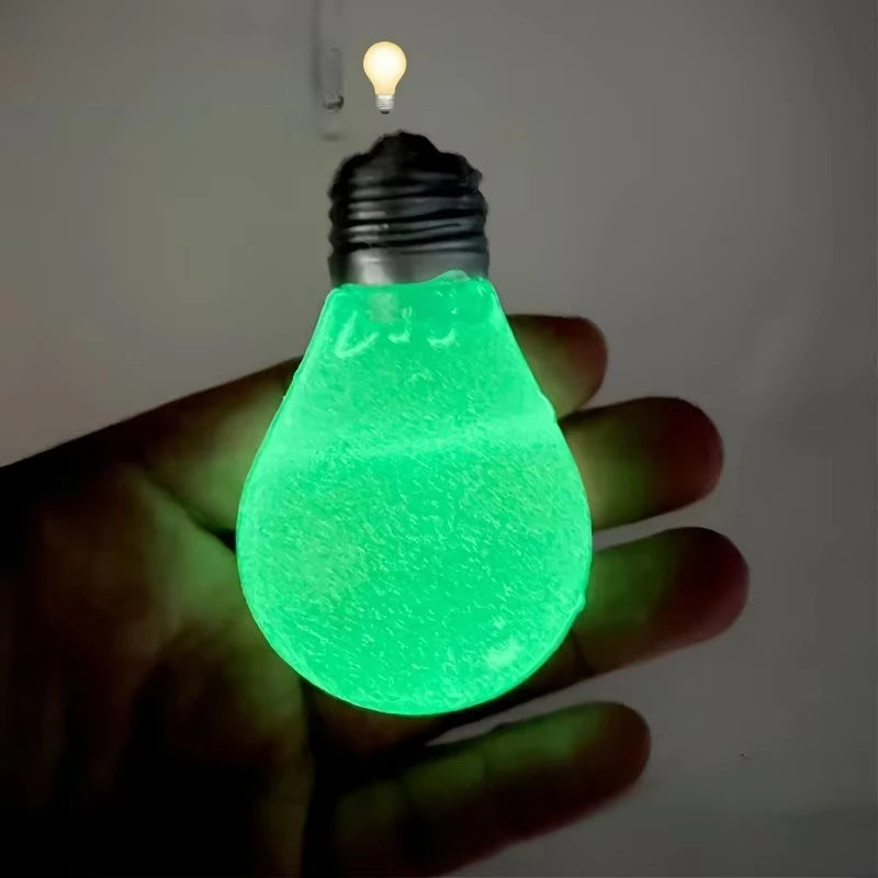 Sensory Light Bulb Squeeze Toy - Luminous, Decompression Fidget for Anxiety Relief