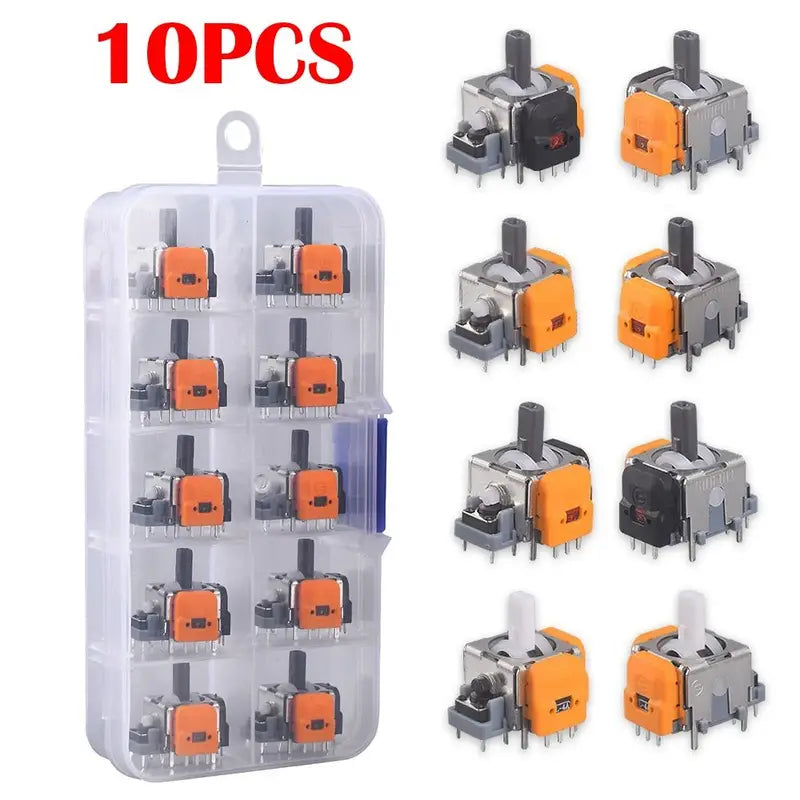 10PCS 3D Hall Effect Analog Joystick for Gaming Controllers, Compatible with PS5, PS4, Xbox, Switch