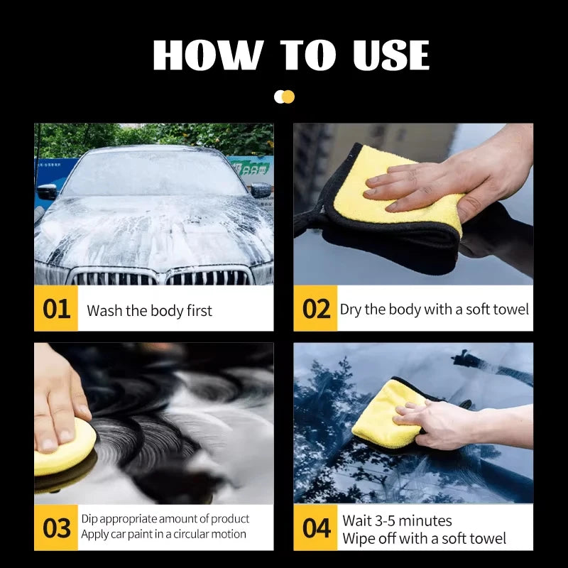 High Gloss Black Car Wax - Long-Term Paint Protection & Auto Polishing