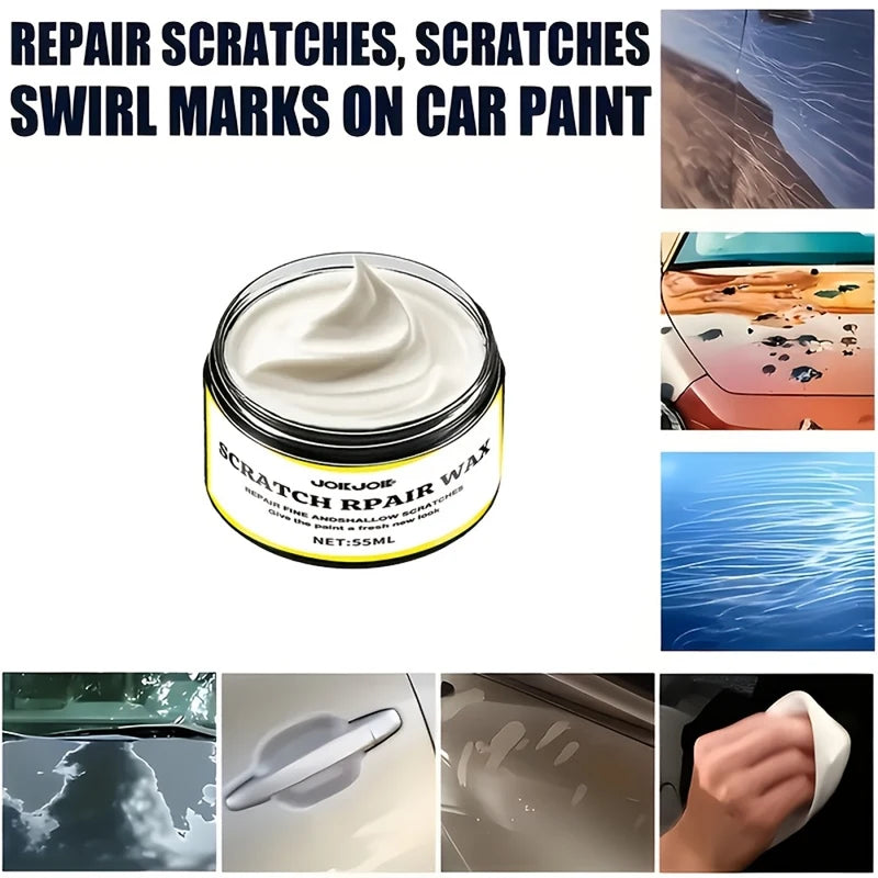 Car Scratch Repair Wax - Fast-Acting Paint & Plastic Restorer, No Buffing Needed