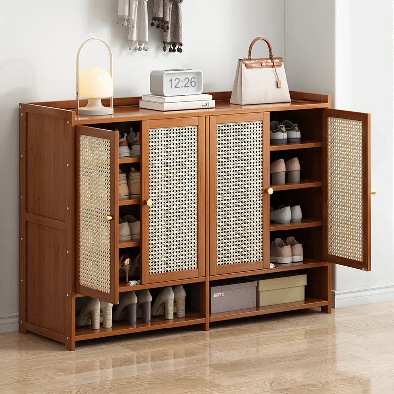 Door Mounted Shoe Rack Multi-Layer Wall Organizer Dust-Proof Storage Solution