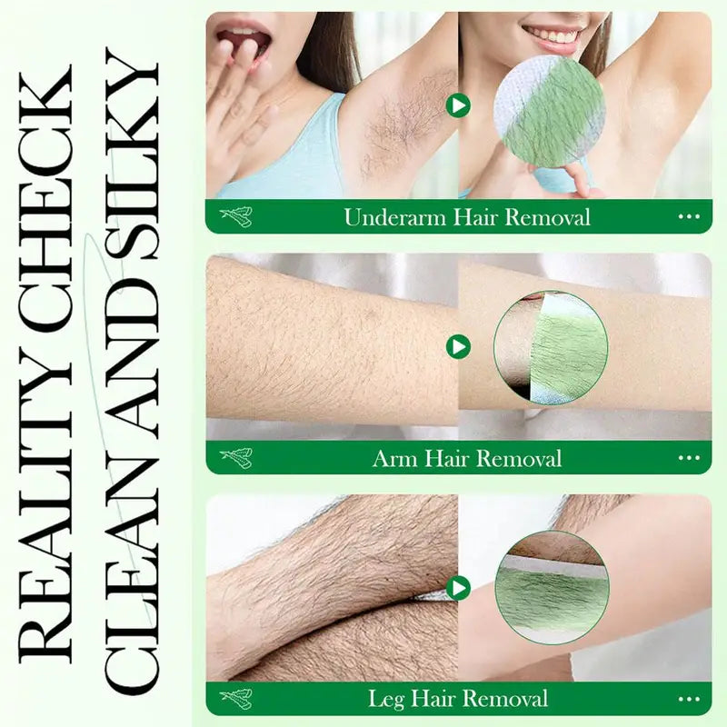 20PCS Body Wax Strips for Painless Hair Removal at Home - Face, Body, Legs