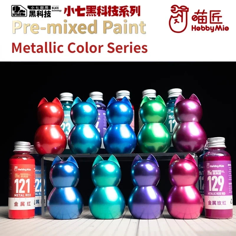 Pre-Mixed Oil-Based Metallic Paint for Model Building 50ml - DIY Hobby Tools